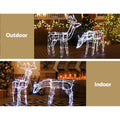 Jingle Jollys 2x Reindeer Christmas Lights 200 LED Decorations