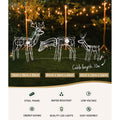 Jingle Jollys 3x Reindeer Christmas Lights 250 LED Decorations