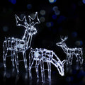Jingle Jollys 3x Reindeer Christmas Lights 250 LED Decorations