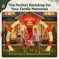 Jingle Jollys 2.5m Christmas Archway Pre-Lit Warm White LED Outdoor Garden Decoration