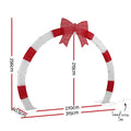 Jingle Jollys 2.5m Christmas Archway Pre-Lit Warm White LED Outdoor Garden Decoration