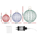 Jingle Jollys 320 LED Fairy Lights 3pc Ball Decoration Set