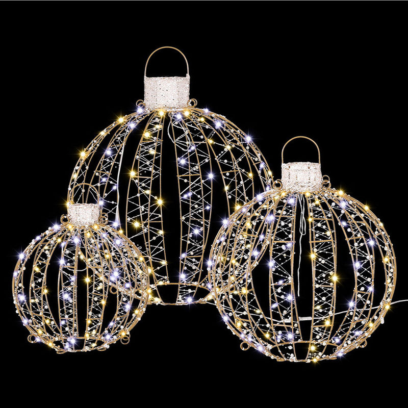 3x Christmas Fairy Light Balls 360 LED Decorations Jingle Jollys