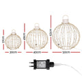 3x Christmas Fairy Light Balls 360 LED Decorations Jingle Jollys