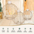 3x Christmas Fairy Light Balls 360 LED Decorations Jingle Jollys