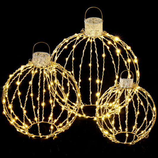 Jingle Jollys 320 LED Fairy Lights 3pc Ball Decoration Set