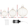 Jingle Jollys 320 LED Fairy Lights 3pc Ball Decoration Set