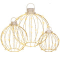 Jingle Jollys 320 LED Fairy Lights 3pc Ball Decoration Set