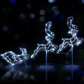 Jingle Jollys Christmas Lights Reindeer Sleigh 120 LED