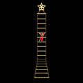 Jingle Jollys Christmas Ladder Lights Santa 3.4m 328LED Hanging Decor Warm White