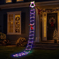 Jingle Jollys 3.5M 300 LED Christmas Ladder Lights Santa