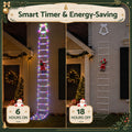 Jingle Jollys 3.5M 300 LED Christmas Ladder Lights Santa