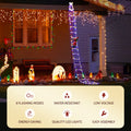 Jingle Jollys 3.5M 300 LED Christmas Ladder Lights Santa