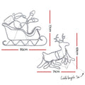 Jingle Jollys Christmas Lights Reindeer Sleigh 806 LED Decorations