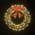 Jingle Jollys 160 LED Solar Christmas Wreath Lights Xmas Decoration