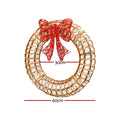 Jingle Jollys 160 LED Solar Christmas Wreath Lights Xmas Decoration