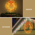 Jingle Jollys 160 LED Solar Christmas Wreath Lights Xmas Decoration