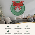 Jingle Jollys Solar Wreath 50 LED Christmas Lights Xmas Decoration