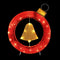 Jingle Jollys 60cm LED Bell Wreath Christmas Lights Decoration