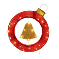 Jingle Jollys 60cm LED Bell Wreath Christmas Lights Decoration