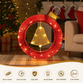 Jingle Jollys 60cm LED Bell Wreath Christmas Lights Decoration