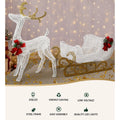 Jingle Jollys 215 LED Christmas Lights Reindeer Sleigh Decoration