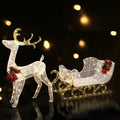 Jingle Jollys 215 LED Christmas Lights Reindeer Sleigh Decoration