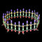 Jingle Jollys 3m Solar Christmas Fence Lights Outdoor Garden Path Decor Multicolour 8pc