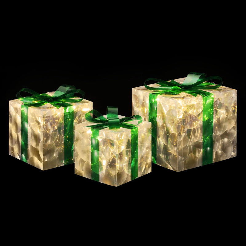 Jingle Jollys 3pc 70 LED Christmas Fairy Lights Gift Box Set
