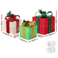 Jingle Jollys 3x Christmas Fairy Lights 60 LED Gift Box Set