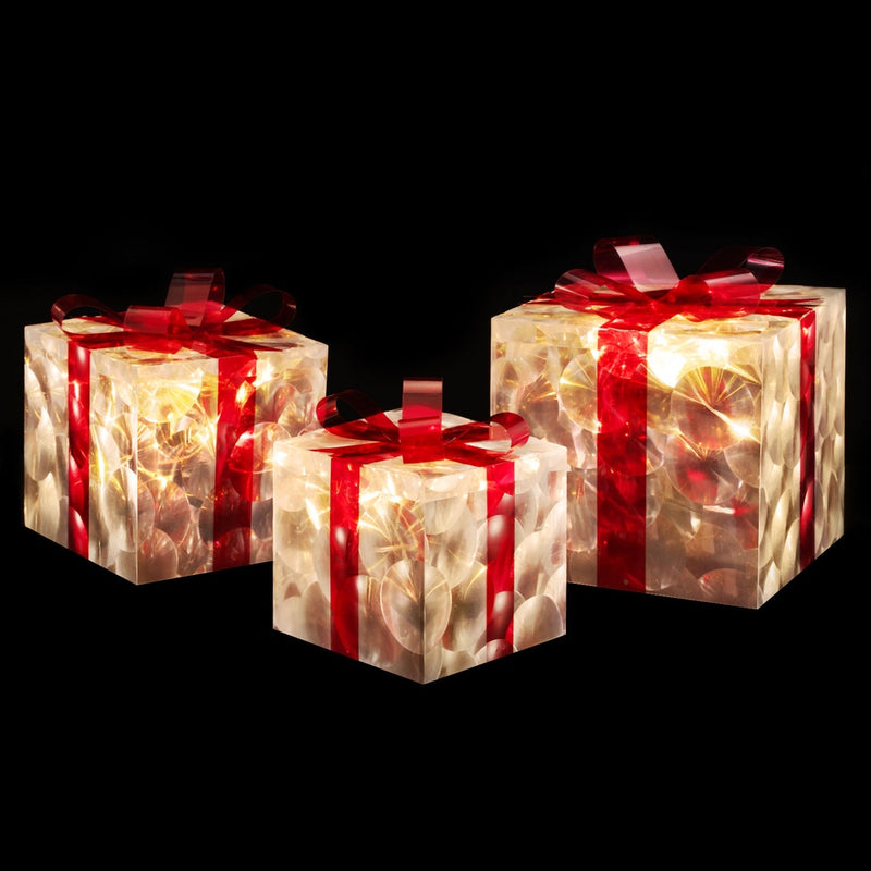 Jingle Jollys 3pc Christmas Lights 70 LED Fairy Light Gift Box