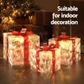 Jingle Jollys 3pc Christmas Lights 70 LED Fairy Light Gift Box