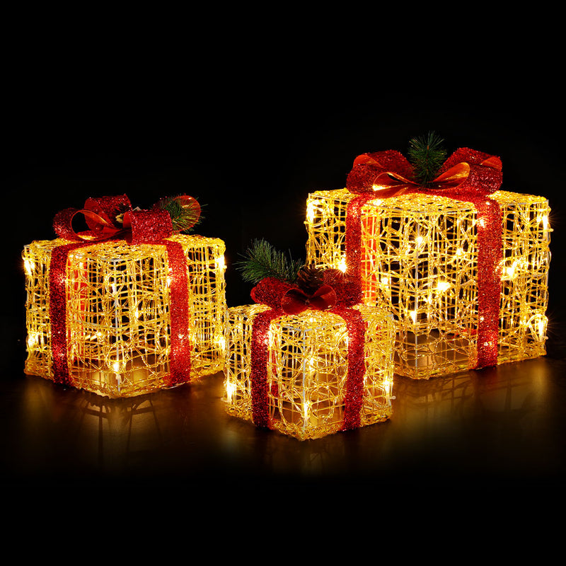 Jingle Jollys 3 Pack Christmas Lights 48 LED Gift Box Set