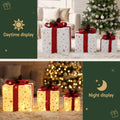 Jingle Jollys Christmas Decorations 3PC Lighted Gift Boxes Christmas Lights