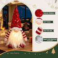 Jingle Jollys Christmas Gnomes Light Up Christmas Decorations Plush Goblin Set of 3 Warm White