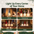 Jingle Jollys Christmas Gnomes Light Up Christmas Decorations Plush Goblin Set of 3 Warm White