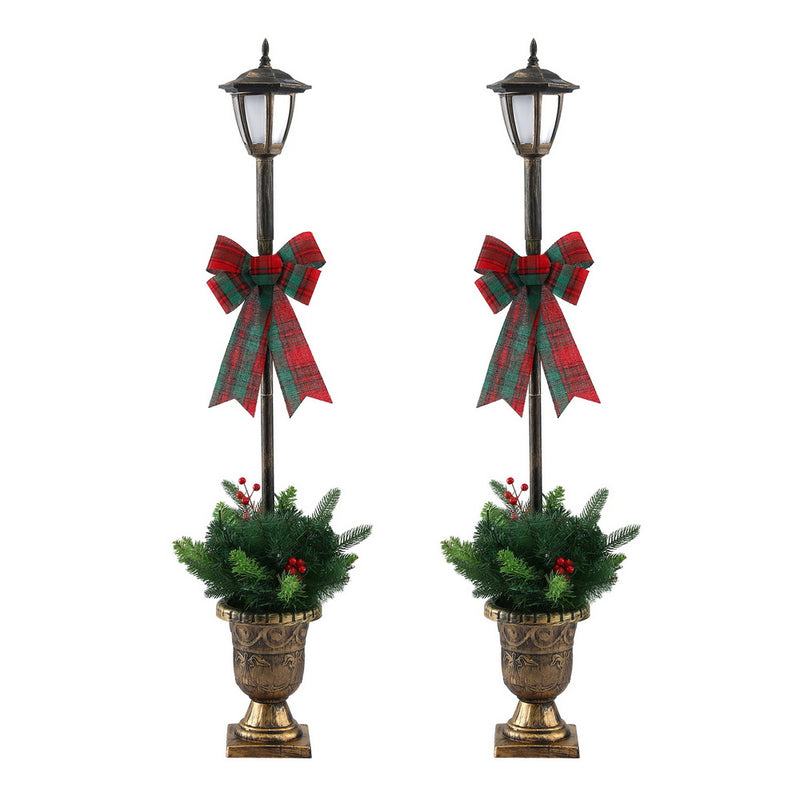 Jingle Jollys 125cm Christmas Lamp Post 50 LED Fairy Lights