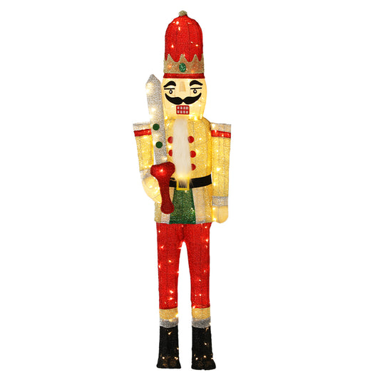 Jingle Jollys 170cm Nutcracker 180 LED Christmas Lights Decoration