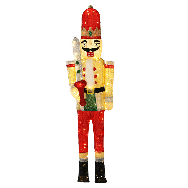 Jingle Jollys 170cm Nutcracker 180 LED Christmas Lights Decoration