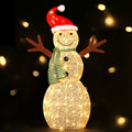 Jingle Jollys 0.97m Christmas Snowman 80 LED Lights Decoration