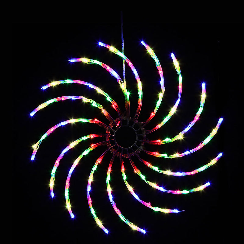 0.5M Christmas Lights 128 LED Spinning Motif Jingle Jollys
