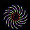 0.5M Christmas Lights 128 LED Spinning Motif Jingle Jollys
