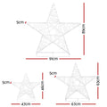 Jingle Jollys 900 LED Fairy Lights Christmas Decorations 3 Pack