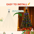 Jingle Jollys 2.5M Christmas Lights Waterfall 300 LED Star Topper