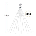 Jingle Jollys 2.5M Christmas Lights Waterfall 300 LED Star Topper