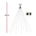 Jingle Jollys 2.5M Christmas Lights Waterfall 300 LED Star
