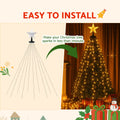 Jingle Jollys 2.5M Christmas Lights Waterfall 300 LED Star