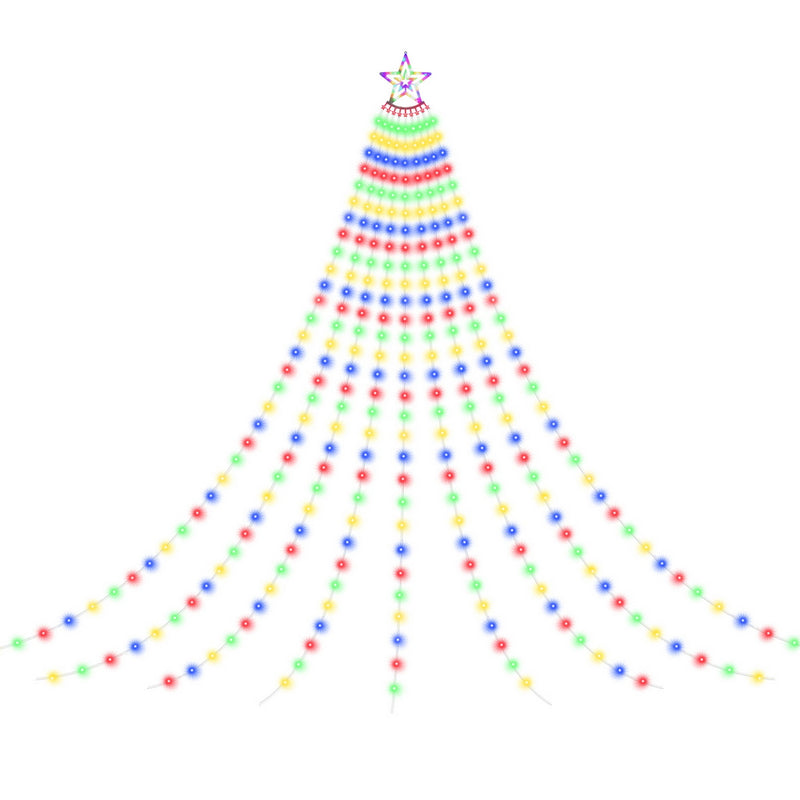 Jingle Jollys 3.8M Christmas Waterfall String Lights 340 LED