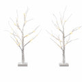 Jingle Jollys Lighted Branch Tree Christmas Decorations Warm White Christmas Lights 2 Pack 60cm