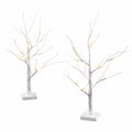 Jingle Jollys Lighted Branch Tree Christmas Decorations Warm White Christmas Lights 2 Pack 60cm